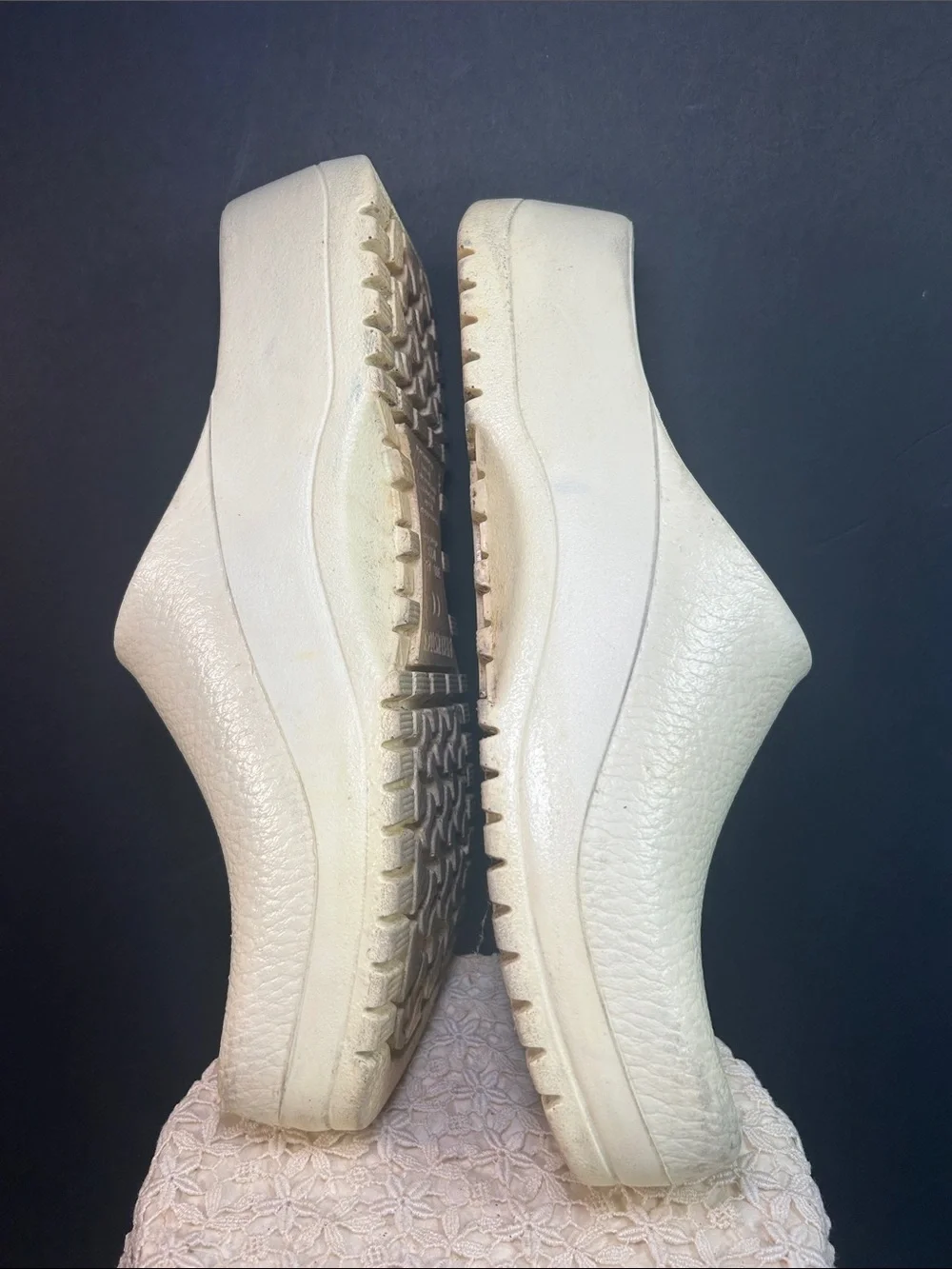 Birkies White Slip-On Clogs with Black Insole Birkenstock